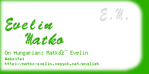 evelin matko business card